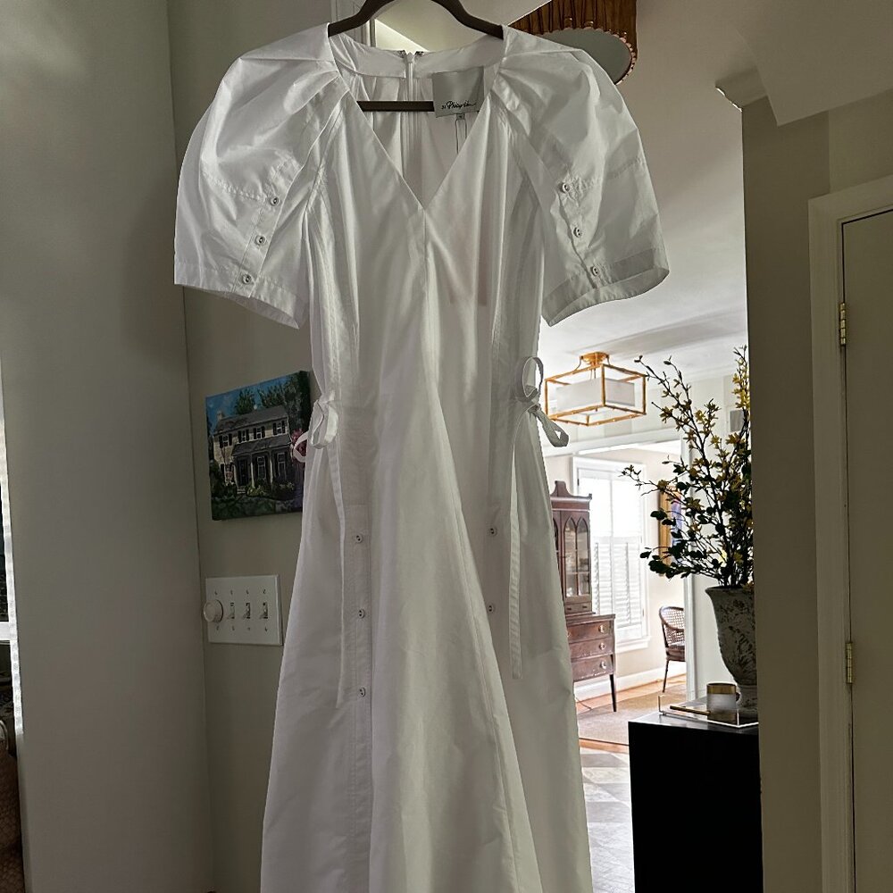 3.1 Phillip Lim Bloom Sleeve V-Neck Dress